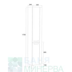 ПРИОРА Колона за баня с крачета 750*330*240