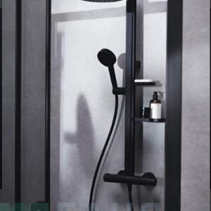 IDEAL STANDARD BD583XG Ceraterm ALU+Silk Blak Термостатен смесител за душ
