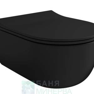 Bocchi Tondo Rimless Конзолна тоалетна Черен мат