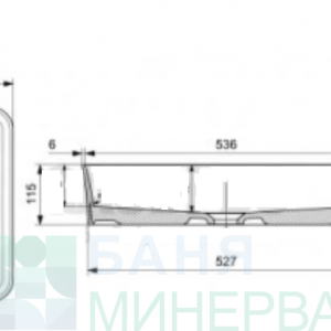 Bocchi Sottile Slim 14760270125 Мивка за плот зелен мат 55-38 см