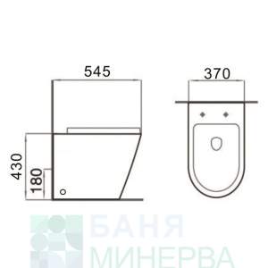 Стояща тоалетна чиния за стоящ монтаж ICC 5437