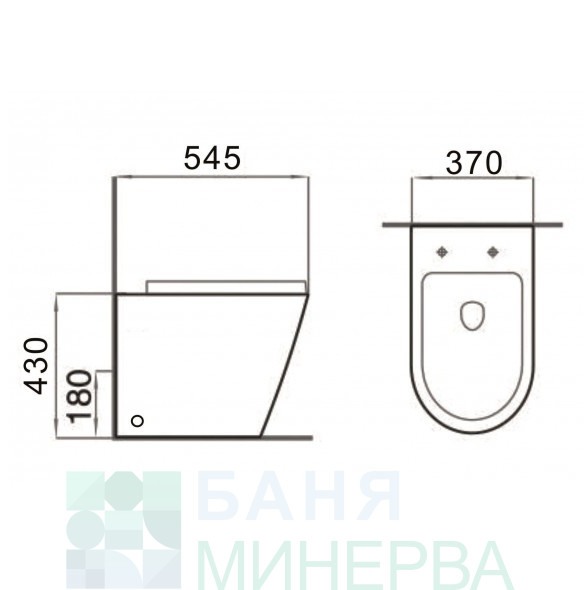 Стояща тоалетна чиния за стоящ монтаж ICC 5437 - Image 2