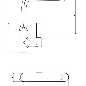 ICF 7390091 7313 Месингов кухненски смесител