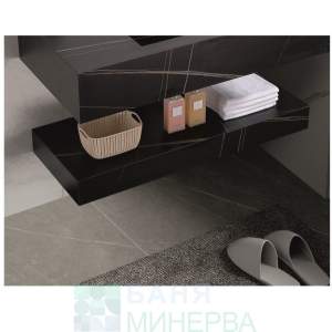 Кварцов Плот за баня PIETRA ICL 12050-80B Черен