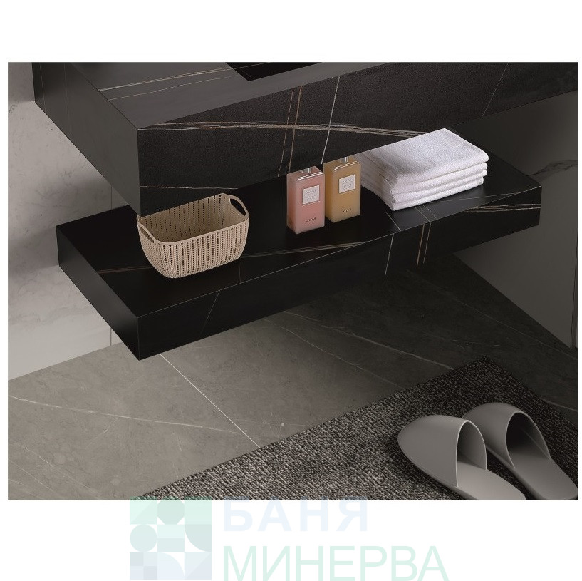 Кварцов Плот за баня PIETRA ICL 12050-80B Черен - Image 2