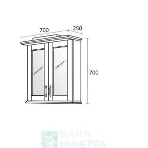 Triano Виктория 70 Горен шкаф за баня