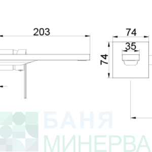 AQG ALPHA TWO 01ALC1800C Brushed Gold Смесител за мивка за вграждане Четкано злато