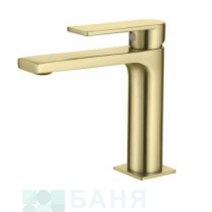 AQG ALPHA 01ALP1000C Brushed Gold Смесител за мивка Четкано злато
