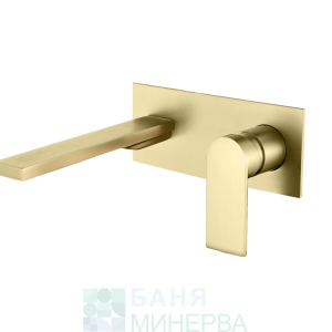 AQG ALPHA ONE 01ALC1700C Brushed Gold Смесител за мивка за вграждане Четкано злато