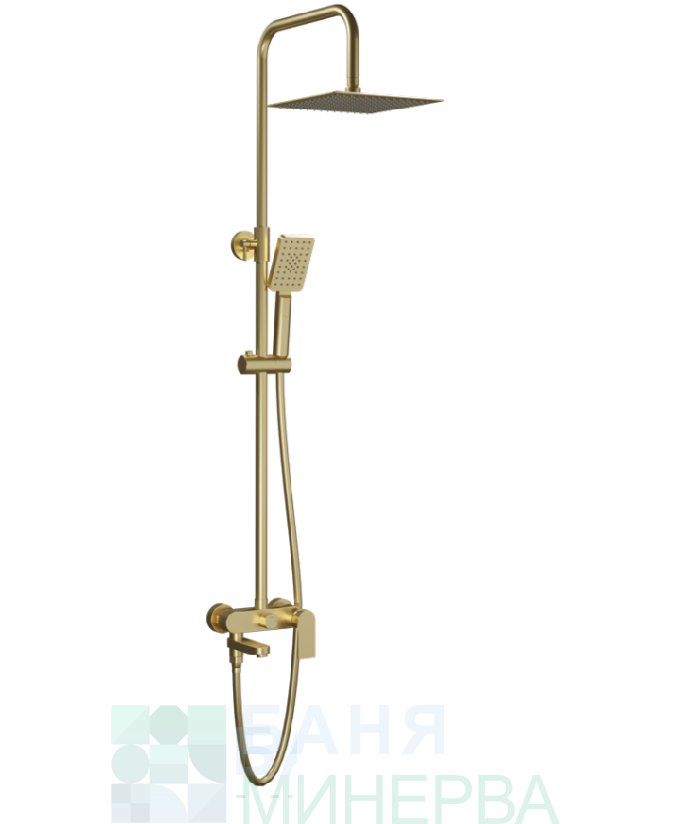 AQG Nite OC 21NITC25ASB09 Brushed gold Душ система с чучур - Image 2
