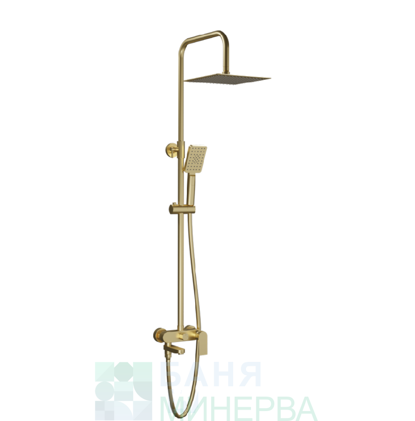 AQG Nite OC 21NITC25ASB09 Brushed gold Душ система с чучур