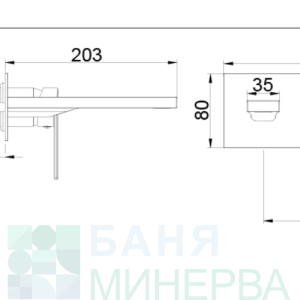 AQG ALPHA ONE 01ALC1700C Brushed Gold Смесител за мивка за вграждане Четкано злато