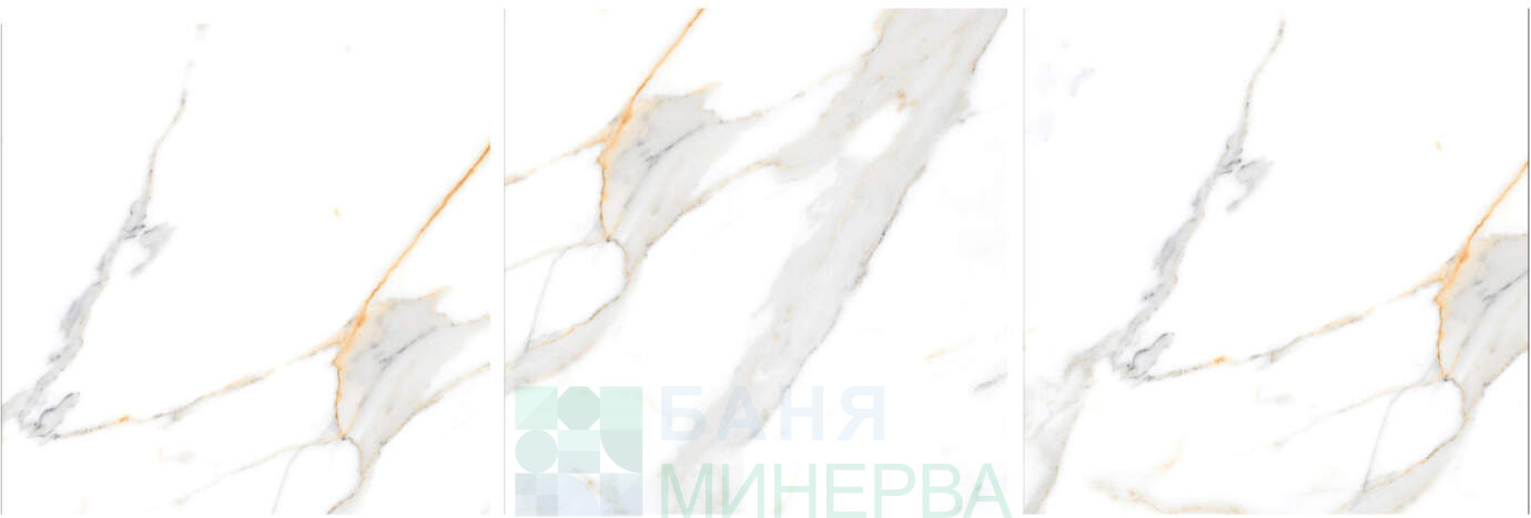 Luxury Carrara Glossy Rect 60-60 Полиран гранитогрес - Image 2
