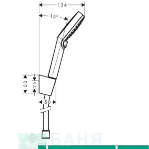 Hansgrohe Crometta 26692400 хром и бяло Душ комплект-ръчен душ, стойка и шлаух