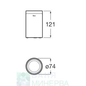 ROCA Hotels 2.0 A817594C40 черна матирана чаша за четки за зъби  стояща