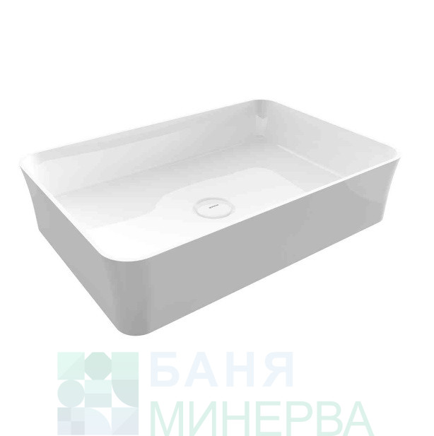 Bocchi Sottile Slim 1476 001 0125 Мивка за плот бял гланц 55-38 см