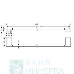 Hansgrohe ADDSTORIS Хавлийник 64.8см 41747000