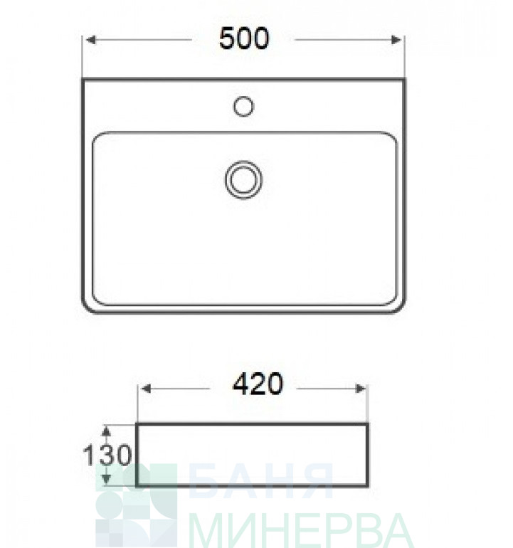 ICB 5042MG СИВ Умивалник за плот - Image 2