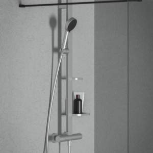IDEAL STANDARD BD583Si Ceraterm ALU+Silk Blak Термостатен смесител за душ