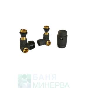 THS 7613 Комплект Черни спирателни кранове за лира с термостат
