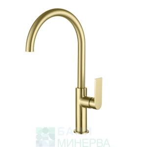 AQG 05SOA5000C Alpha Brushed Gold Едноръкохватков кухненски смесител Четкано злато