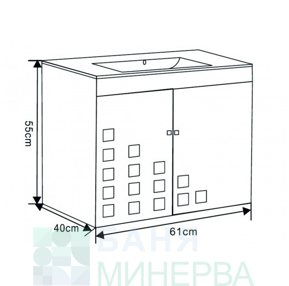 ICP 6140 Дива PVC Мебел за баня - Image 3