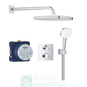 GROHE 34871000 Душ система за вграждане GROHTHERM TEMPESTA 250 CUBE