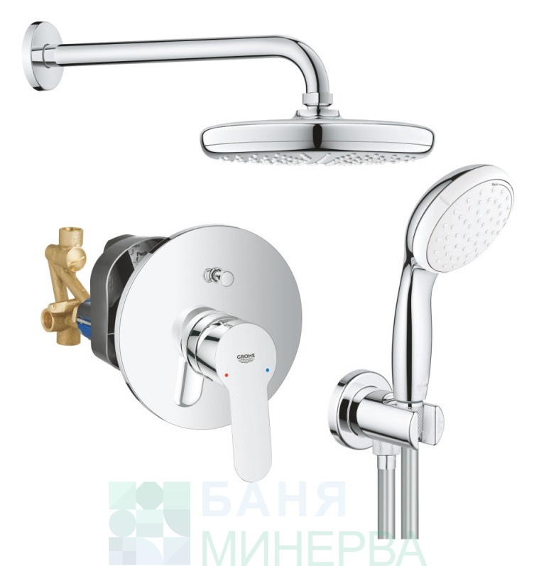 GROHE Комплект за баня за вграждане BauEdge 29079000+26412000+26406001