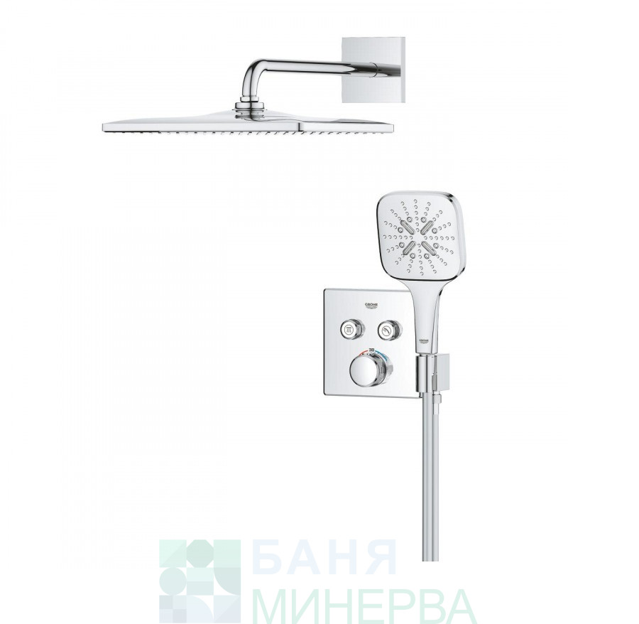 ДУШ СИСТЕМА С 2 ИЗВОДА GROHTHERM SMARTCONTROL CUBE 34865000 - Image 2