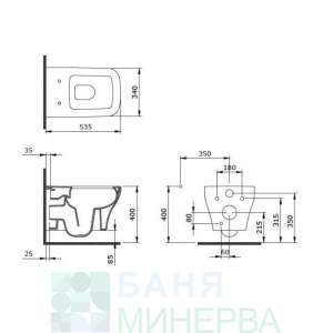 GROHE BOCCHI Firenze rimles Slim капак Пакет структура-тоалетна чиния