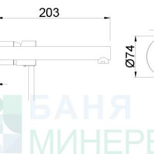 AQG STICK 01STR160NG Едноръкохватков смесител за вграждане Черен мат