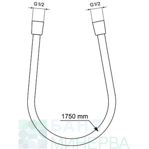 IDEALRAIN IdealFlex BE175XG Шлаух за ръчен душ 175 см Черен мат
