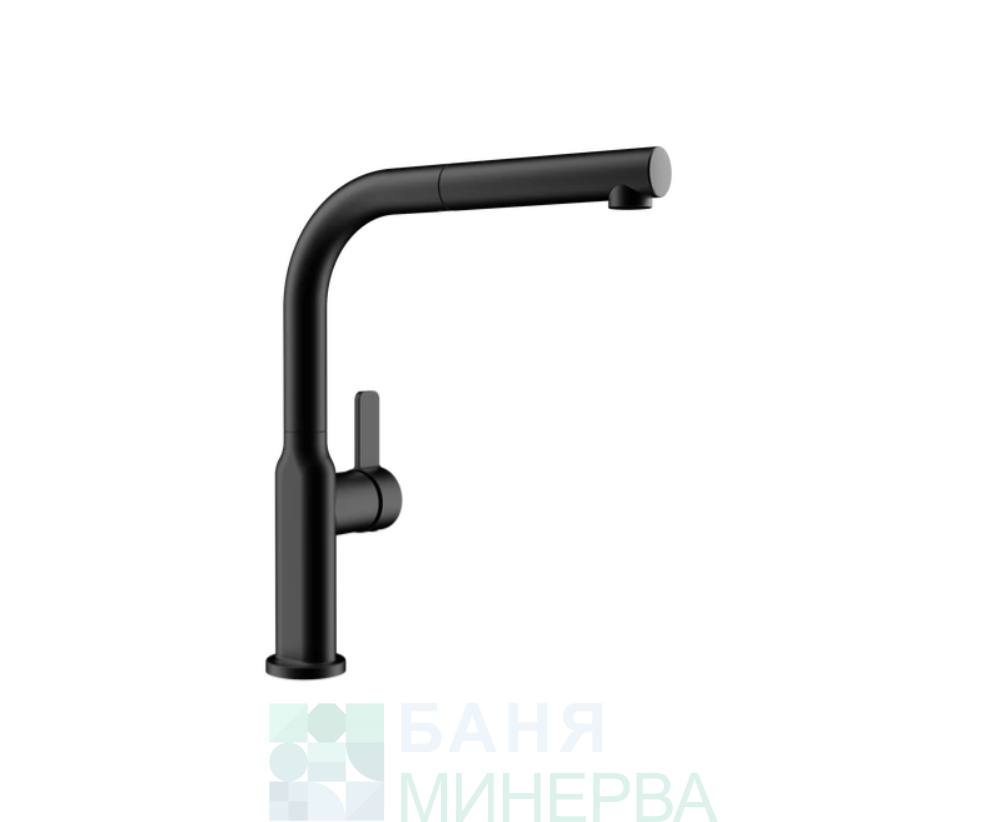 TEKA OVAL 938 Черен Кухненски смесител с Изтеглящ се душ и въртящ се чучур - Image 2
