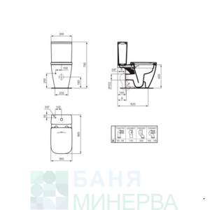 Ideal Standard i.Life B T537101+T472401+T500301 Моноблок с биде