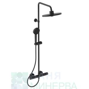 IDEALSTANDARD A7210XG CERATERM T25 Душ система със стенен термостатен смесител Черен Мат
