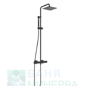IDEALSTANDARD A7686XG CERATERM T25 Душ система със стенен термостатен смесител Черен Мат