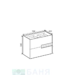 ROCA A851637404 Unik Victoria Nord Ice Edition 80 см Бял Долен шкаф с мивка