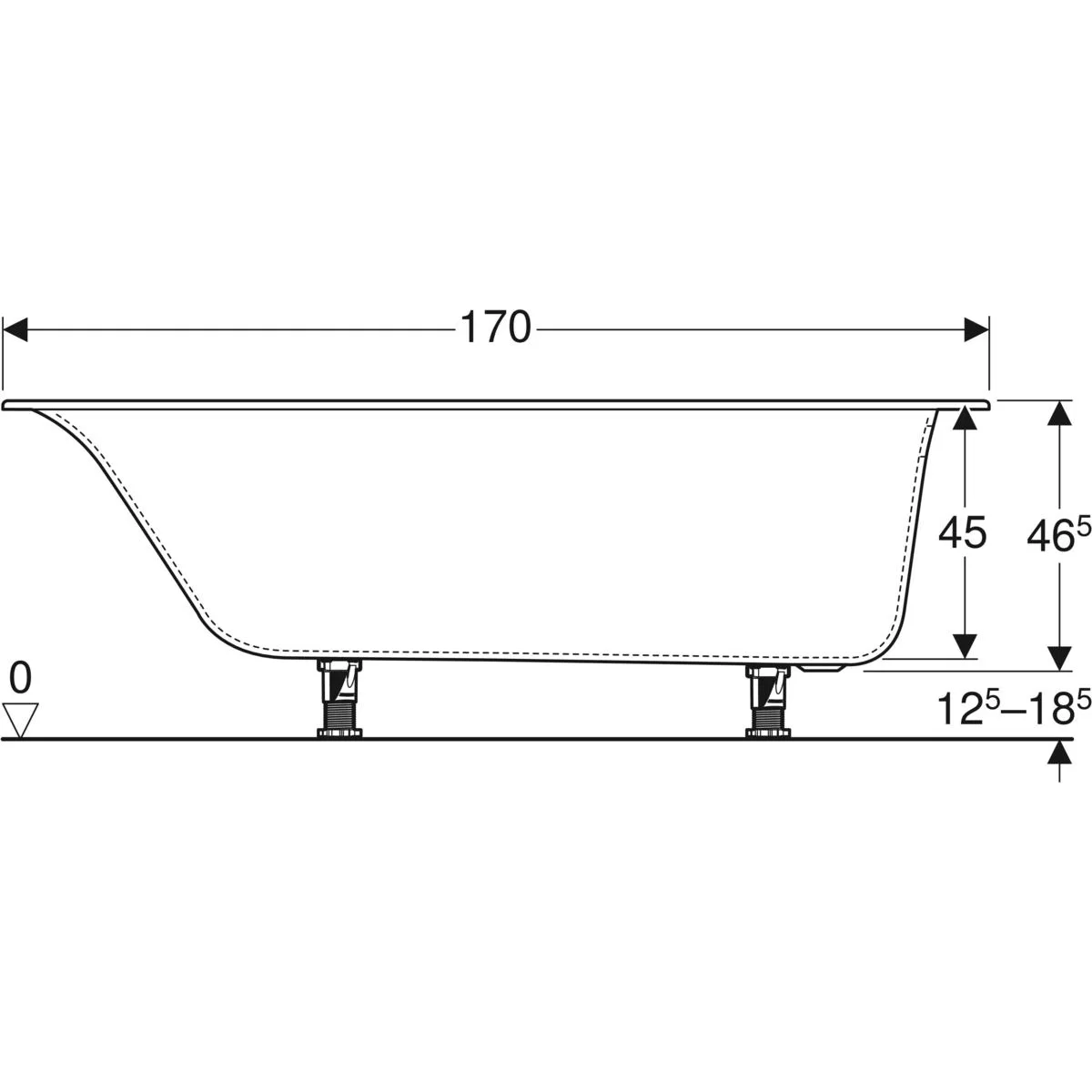 GEBERIT SOANA Вана 170-70 с крака 554.002.01.1 - Image 3