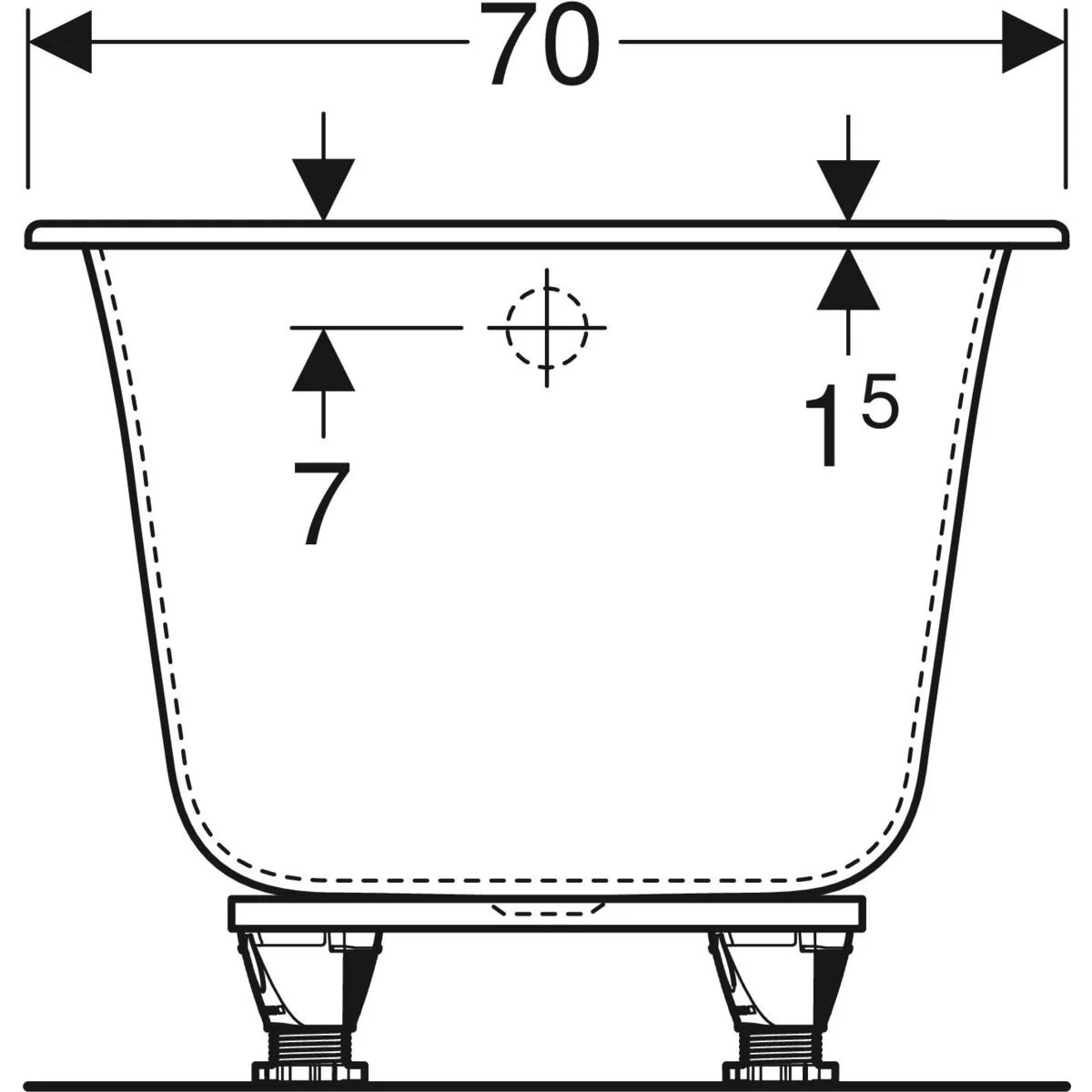 GEBERIT SOANA Вана 170-70 с крака 554.002.01.1 - Image 4