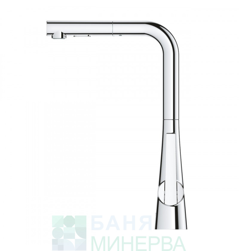 GROHE 32553002 ZEDRA Кухненски смесител с изтеглящ се душ