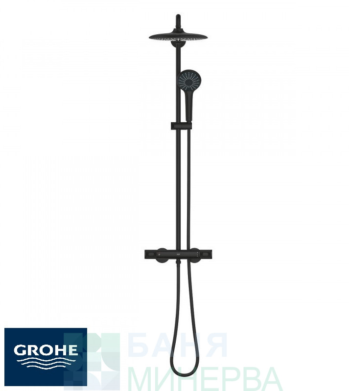 GROHE 27615KF2 EUPHORIA SYSTEM 260 Душ колона с термостатен смесител черен мат - Image 2