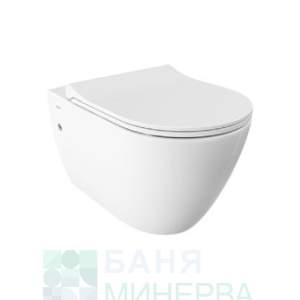 GROHE и BOCCHI Venezia Rimless бял гланц ПРОМО Пакет структура с тоалетна и хром бутон