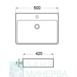 ICB 8046DG Умивалник RESIN POLY MARBLE