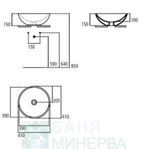 IDEAL STANDARD STRADA „O“ K079501 Мивка купа за монтаж върху плот 41-41 см