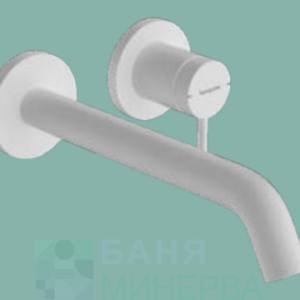 HANSGROHE 73351700  TECTURIS S 110 EcoSmart+ Стенен смесител за умивалник бял мат