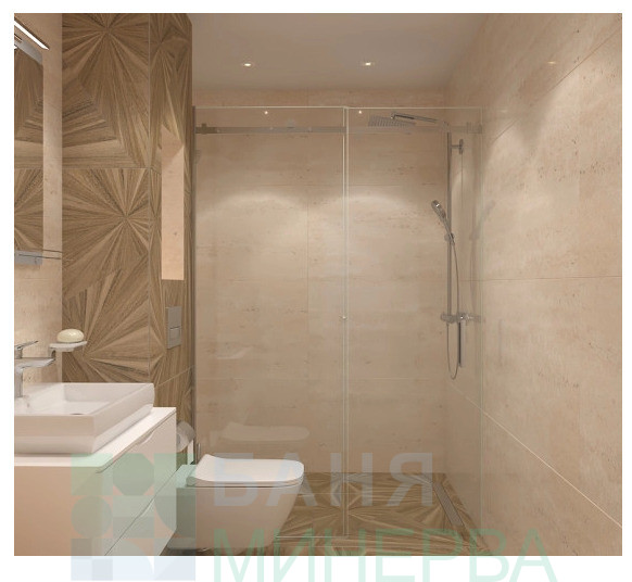 Travertino Beige Glossy Rect 60-120 Гранитогрес - Image 4