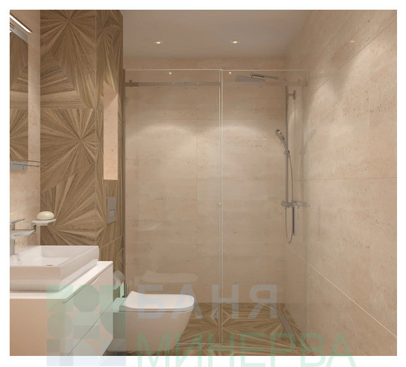 Travertino Beige Glossy Rect 60-120 Гранитогрес - Image 2