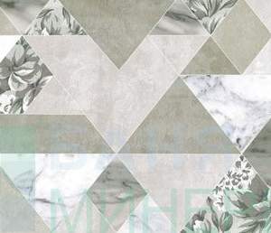 MARBLE VERDE Geometric 3404 Декор Зелен 24.4/74.4 см