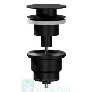 AQG LUCK 400090525 Универсален клик клапан Черен мат за умивалник