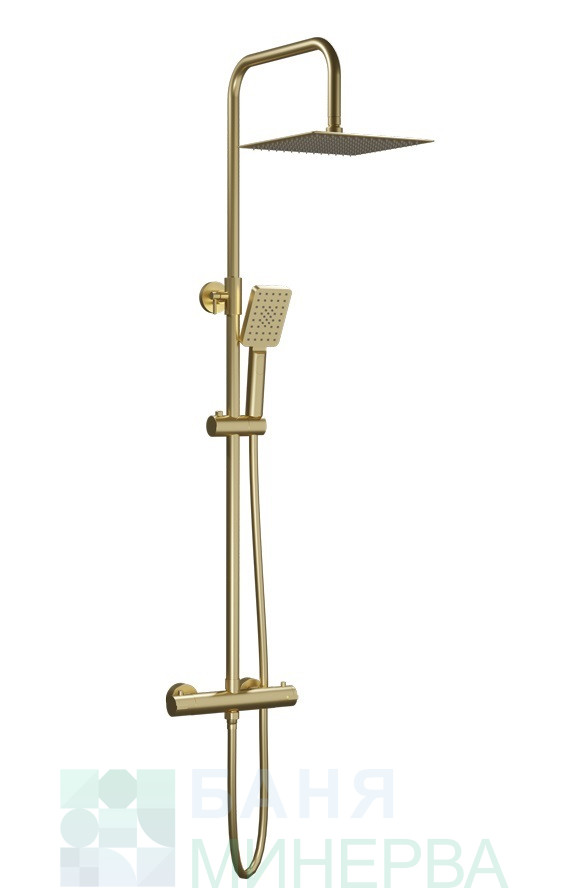 AQG NITE 20NITC25NID09 Brush Gold Душ Система с термостат Злато мат - Image 2